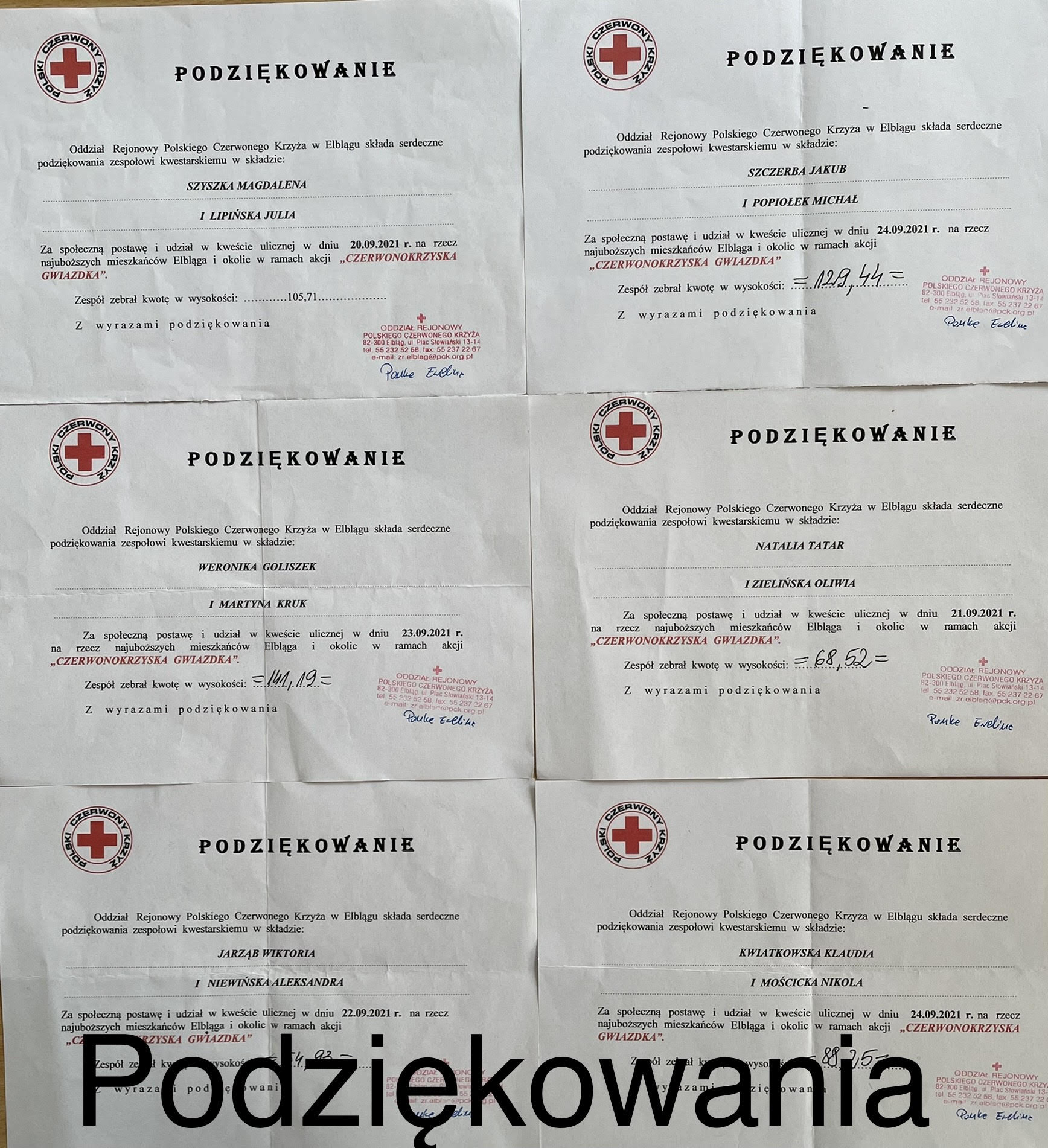 Podziękowania