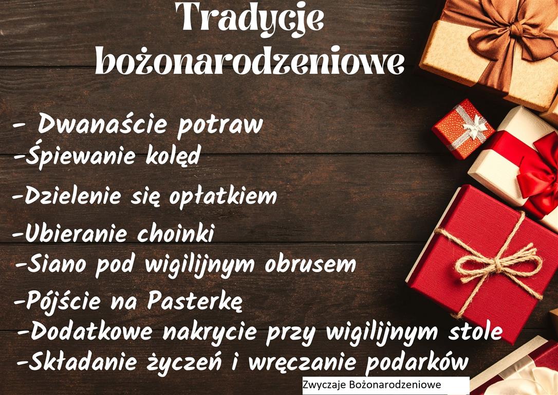 Tradycje Bożonarodzeniowe. Prace uczniów.