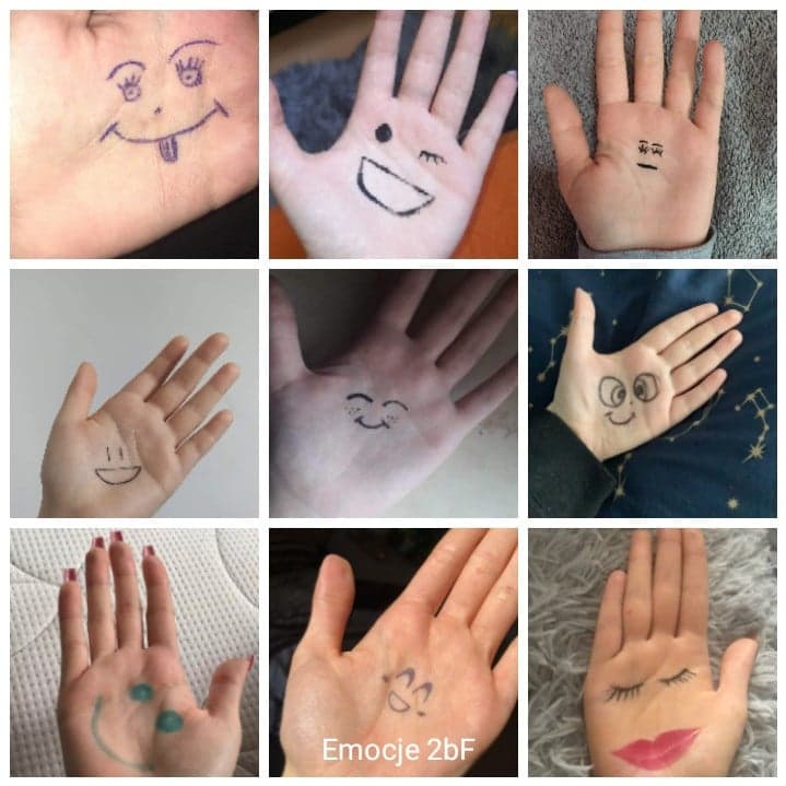 Wymalowane emocje na dłoni Wymalowane emocje na dłoni