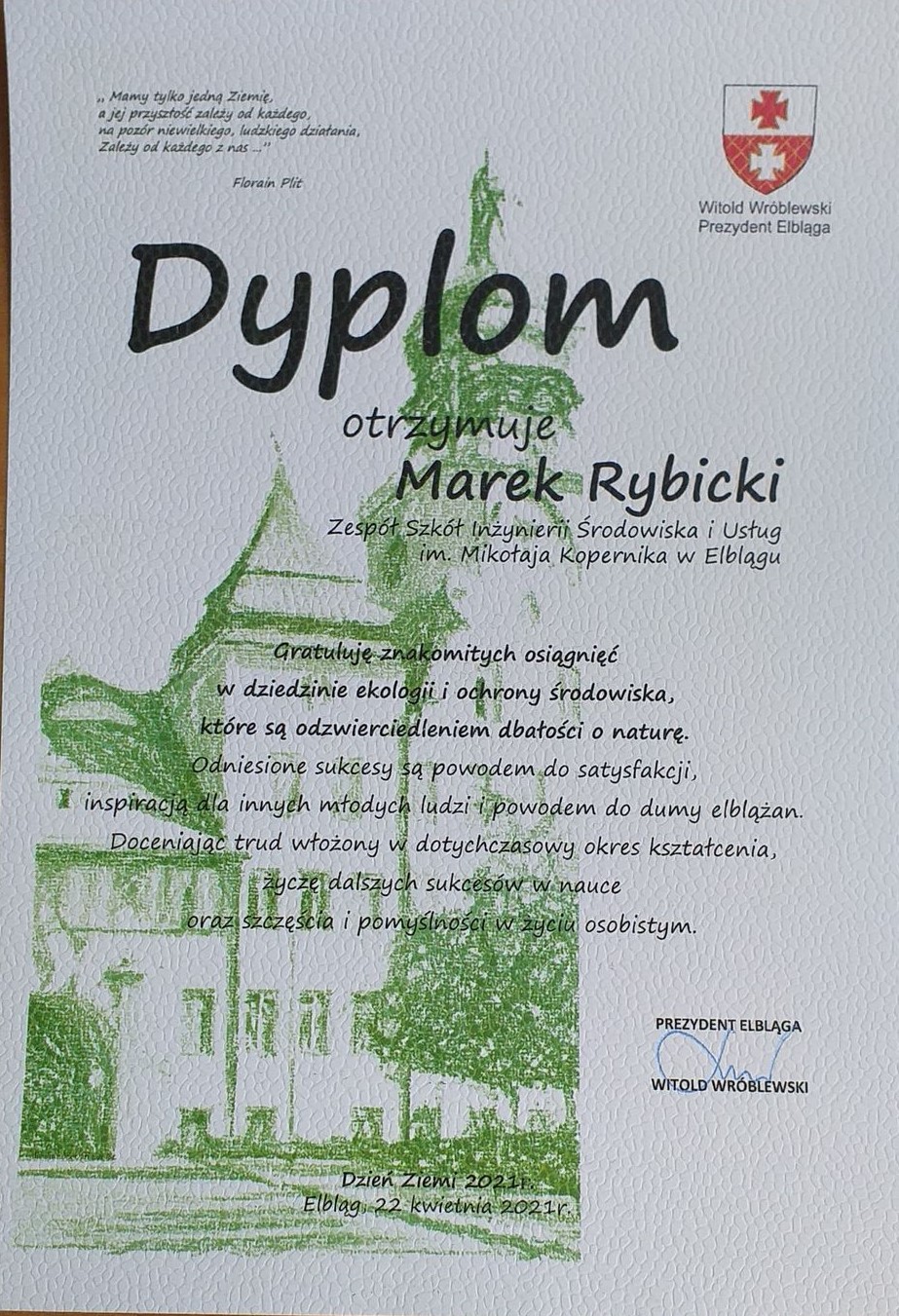 Dyplom - Marek Rybicki Dyplom - Marek Rybicki
